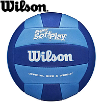 Мяч волейбольный Wilson SUPER SOFT PLAY Royal/Navy OF, размер №5
