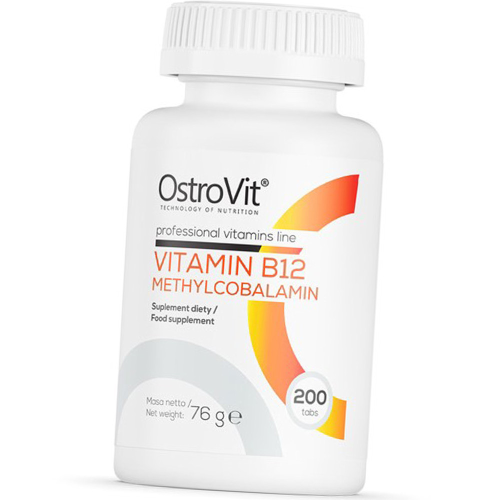 Вітамін B12 OstroVit Vitamin B-12 methylcobalamin 200 tabs Метилкобаламін Vitaminka