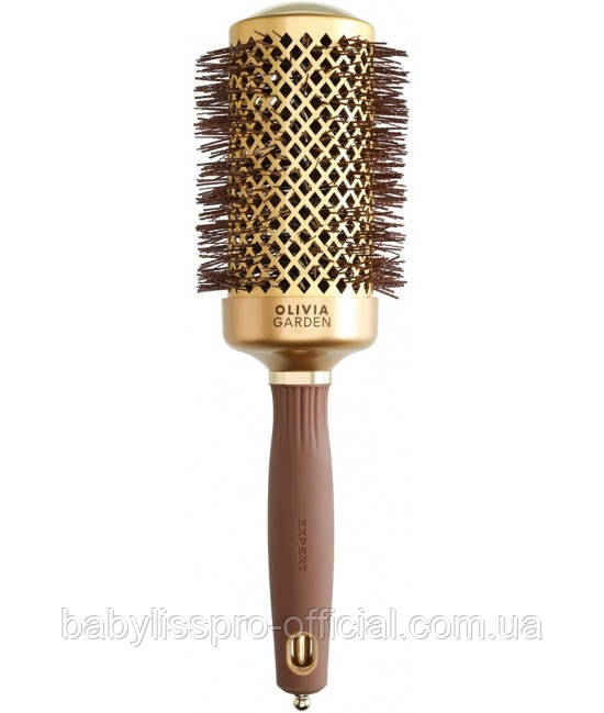 Брашинг Olivia Garden Expert Blowout Shine Wavy Bristles Gold&Brown 55 мм OGID2051