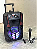 Bluetooth колонка-валіза Kimiso QS-2806, 8", 80Вт, пульт керування, дротовий мікрофон, фото 3