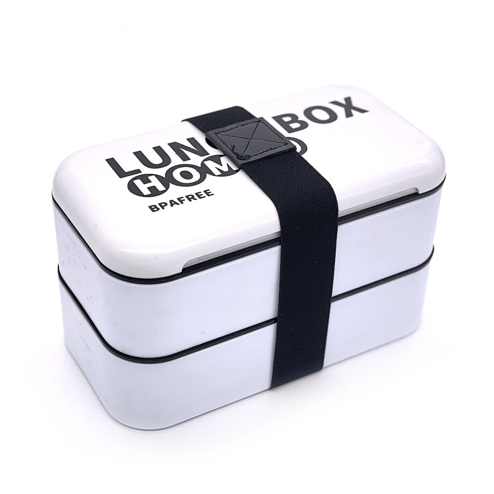 Ланчбокс двоярусний герметичний HOMIO 1200 мл — білий (LB-103627), фото 1