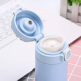 Термос для чаю/кави з LED-датчиком температури сталевий Smart Flask 420 мл — синій (LB-103564), фото 6