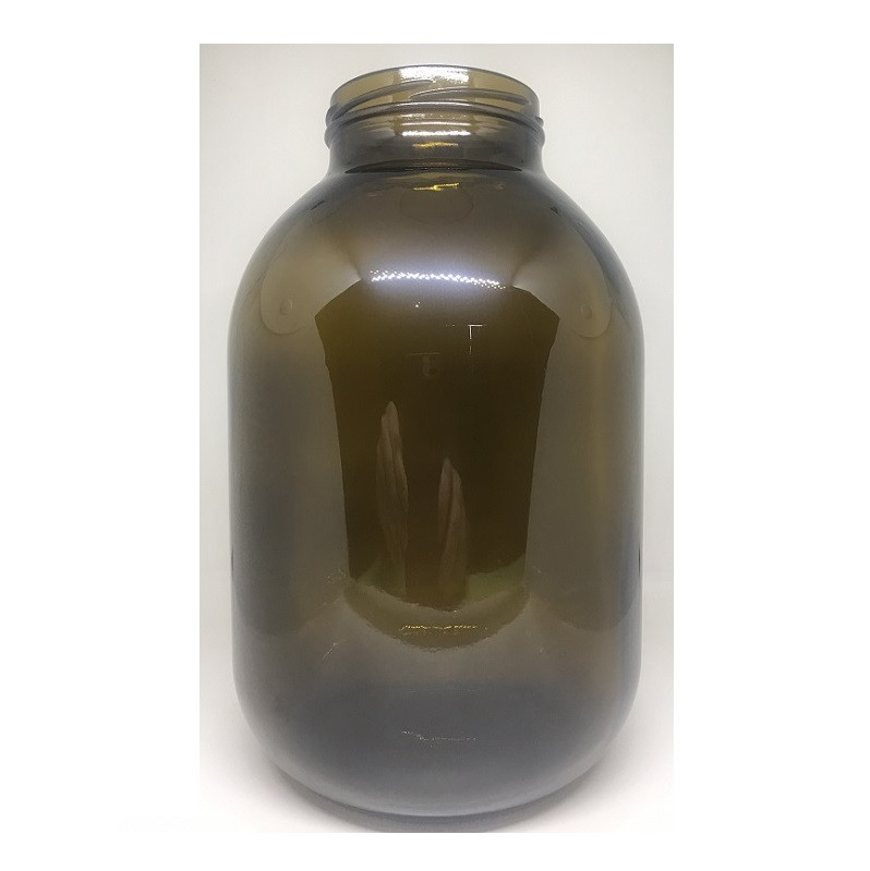 Банка скляна євро 3 л, коричнева, 1/6