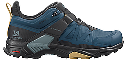 Тактичні кросівки Salomon X ULTRA 4 LEATHER GORE-TEX колір Legion Blue/Black/Fall Leaf