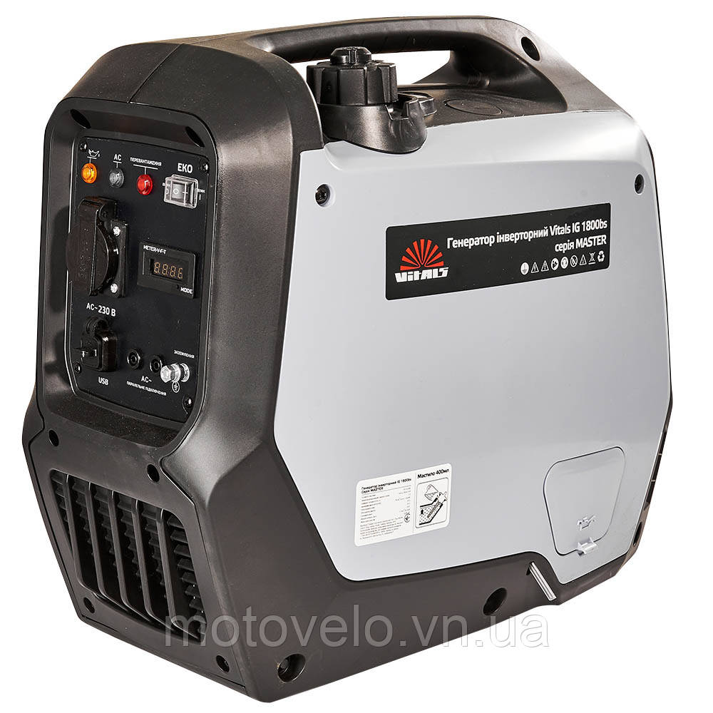 Генератор бензиновий інверторний Vitals Master IG 1800bs (1,8/2,0 кВт) ручний стартер
