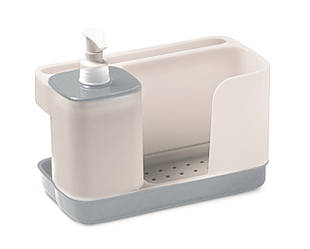 Органайзер кухонний з дозатором для миючого засобу Snips, біло-сірий