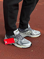 Чоловічі кросівки New Balance 860 Grey Взуття Нью Беланс 860 сірі текстиль сітка шкіряні вставки демісезон, фото 6