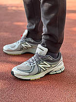 Чоловічі кросівки New Balance 860 Grey Взуття Нью Беланс 860 сірі текстиль сітка шкіряні вставки демісезон, фото 3