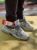 Чоловічі кросівки New Balance 860 Grey Взуття Нью Беланс 860 сірі текстиль сітка шкіряні вставки демісезон, фото 4