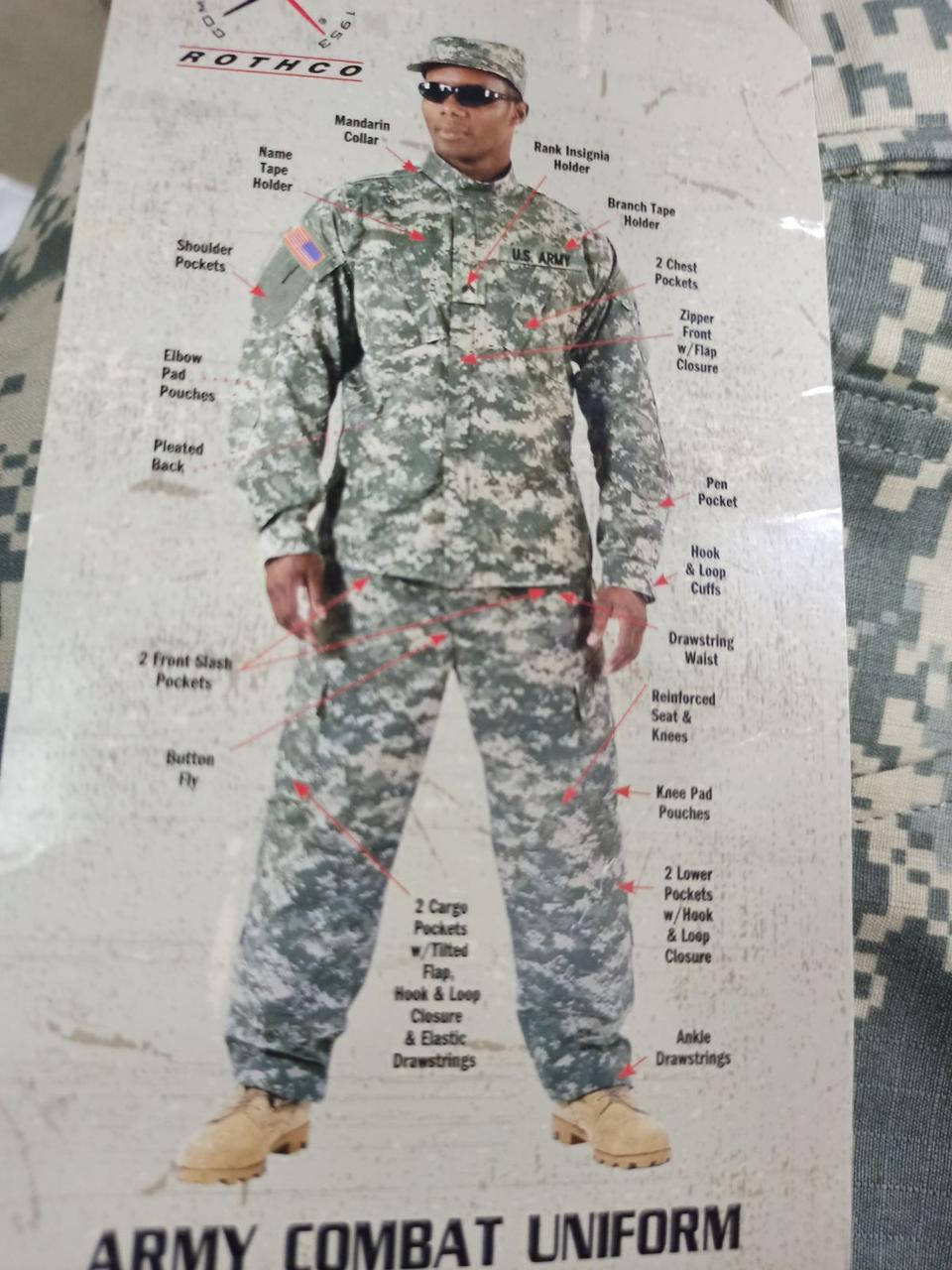 Костюм US армійський цифровий камуфляж акупат Rothco Army AT- Digital Camo 2XL