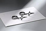 Сережки срібло 925 покриття стильні сережки, фото 3