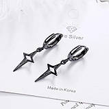 Сережки срібло 925 покриття стильні сережки, фото 5