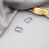 Сережки тренд срібло 925 покриття сережки позолота, фото 2