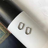 Сережки тренд срібло 925 покриття сережки позолота, фото 5