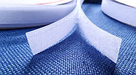 Текстильная лента липучка Велкро, 5 см, пришивная, комплект белая рулон