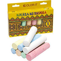 Крейда кольорова 8 шт. кругла "COLOR-IT" Jambo (50258)