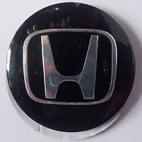 Наклейки на диски 56 мм HONDA алюминий (хромированный лого на черном фоне) к-т 4 шт. STARLEKS 562042