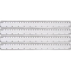 Лінійка 30 см. пластикова, прозора (8830)