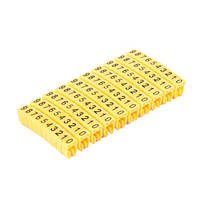 Комплект жовтих цифр 100шт, размір отвору Ø6.0-8.0мм, №0...9 для маркування [DART.M3-С-E] МКН 6.0мм.кв