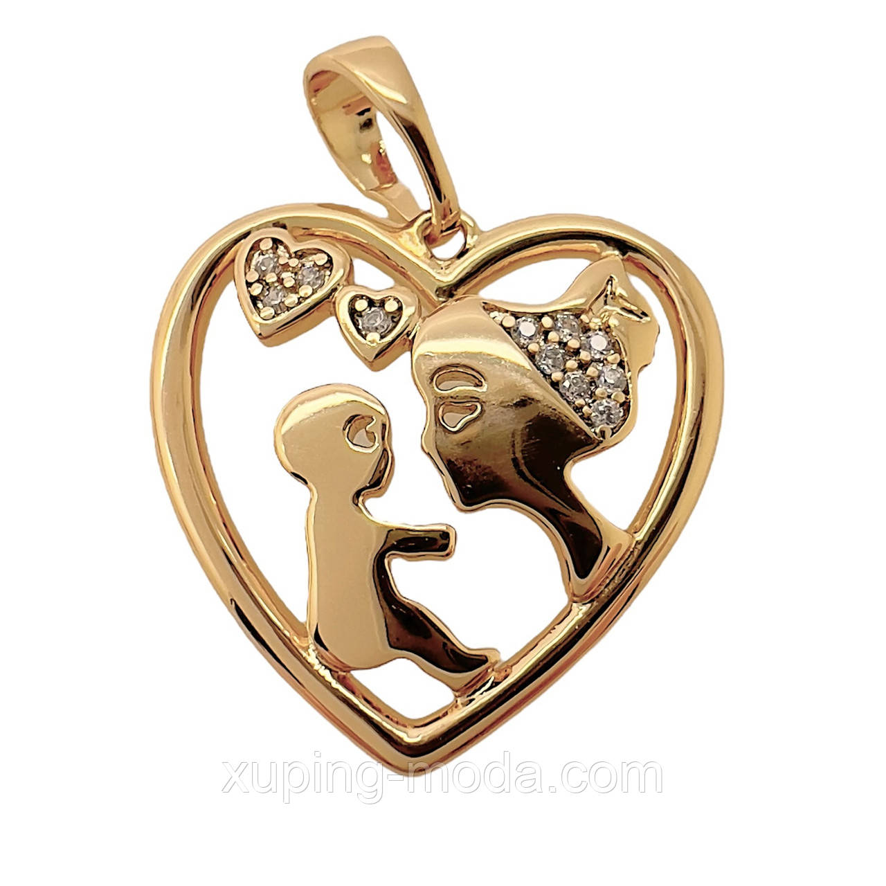 Кулон “Мати та дитина» xuping. 17 мм. 18 к, фото 1