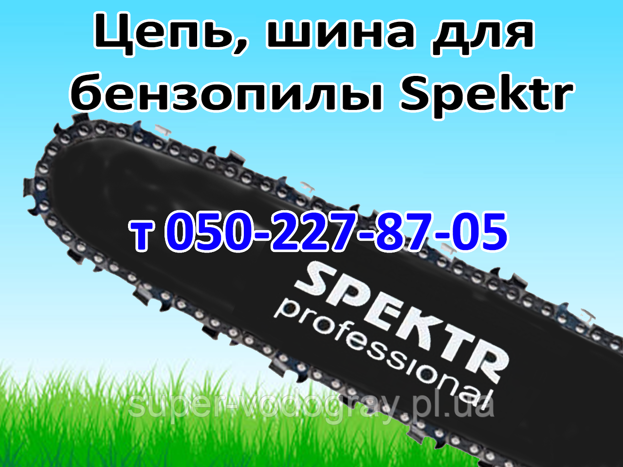 Ланцюг, шина для бензопили Spektr, фото 1