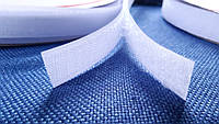 Текстильная лента липучка Велкро, 3 см, пришивная, комплект, белая рулон