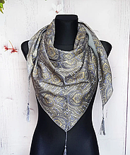 Тепла флісова косинка Блез 160*75 см сіра 2302