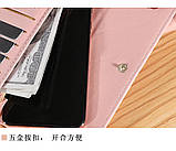 Модний жіночий гаманець клатч молодіжний стильний темно рожевий ТОП 2023, Женские кошельки интернет магазин, фото 6