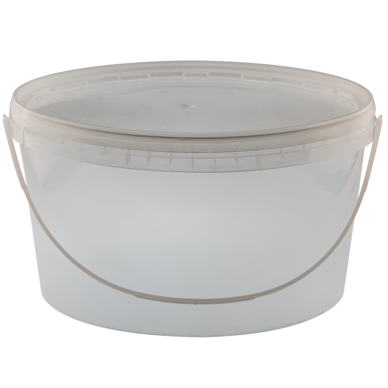 Відро пластикове овальне 5,6L (прозоре з кришкою)