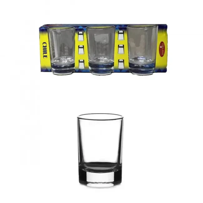 Набір скляних чарок Helios Chile 57 мл 6 шт, фото 1