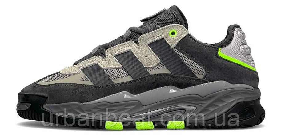 Чоловічі кросівки Adidas Niteball Gray Light Green M, фото 1