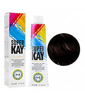 Краска для волос Super Kay Hair Color Cream 3.00 темно коричневый интенсивный, 180 мл