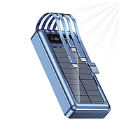 Внешний аккумулятор Power Bank UKC 8412 20000 mAh портативное зарядное устройство на солнечной батарее с LED