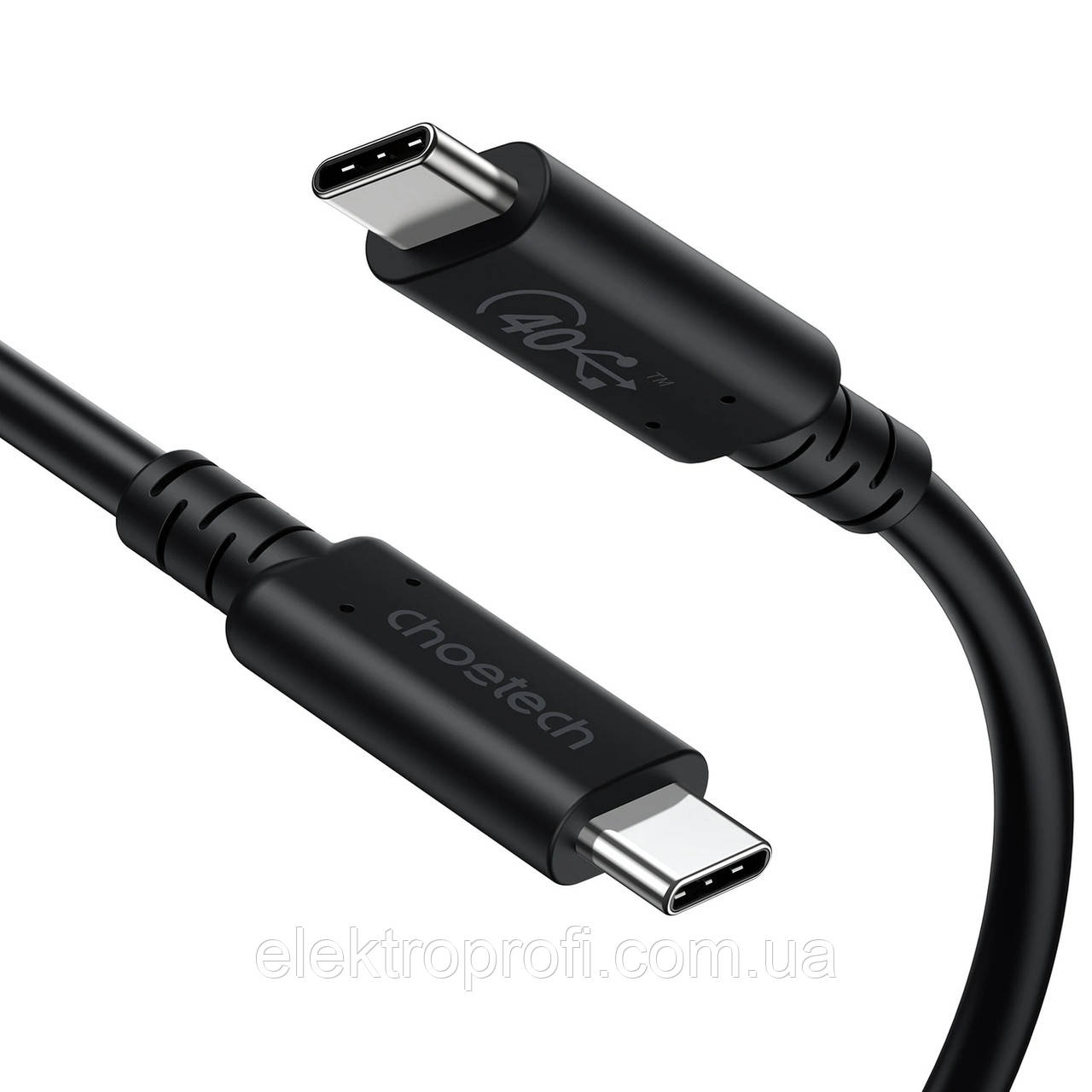 Кабель Choetech (XCC-1028) USB C to C USB4 Gen3 100W 40Gbps/8K 0.8M Cable