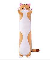 Мягкая игрушка обнимашка Кот Батон Рыжий 45см Кот подушка обнимашка