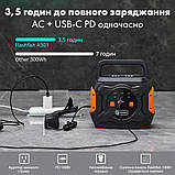 290 Вт портативна зарядна станція A301 FlashFish, емкость 292Вт*ч(80000mAh), мощность 320Вт(пиковая 600Вт) 3,25кг 238*182*159 м, фото 11
