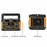 500 Вт портативна зарядна станція P60 FlashFish 520Вт*ч (140400mAh), потужність 500Вт 5,8кг 288*189*166мм, фото 4