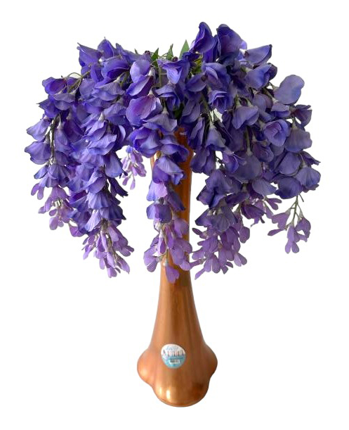 Гілка гліцинії штучна для декору Квіти для декорування L стебла 70 cm L квітки 39 cm IKA SHOP