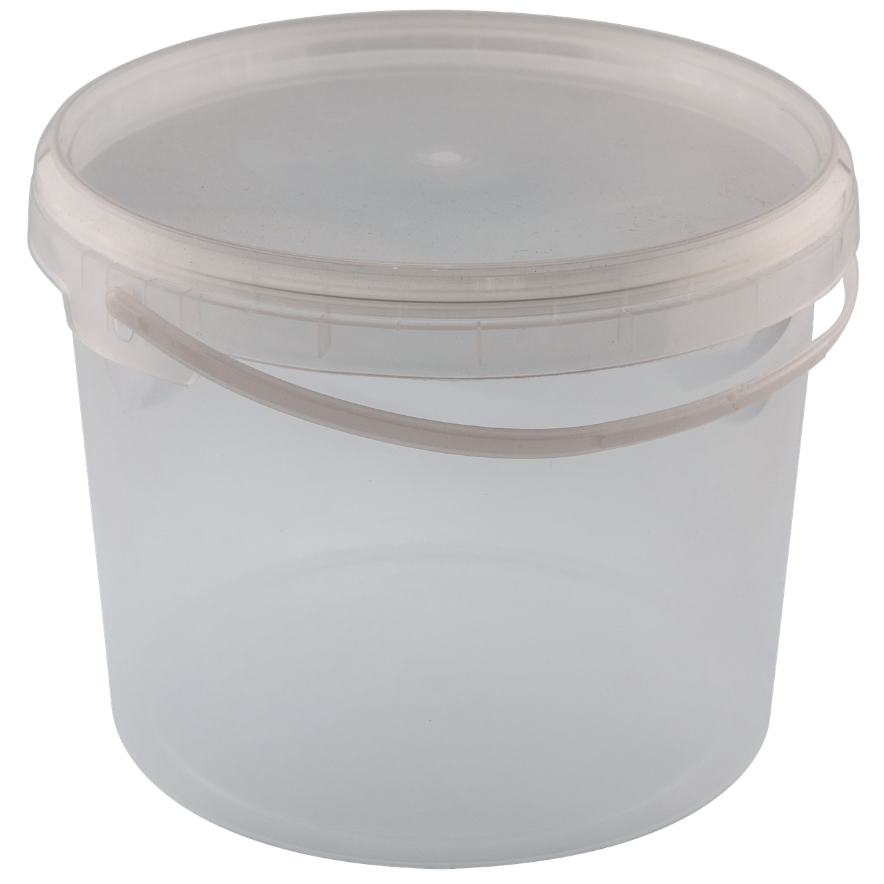 Відро пластикове 10L (прозоре з кришкою)