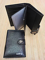 Вертикальный кошелек мужской из рельефной эко-кожи на магнитной застежке, портмоне на 7 карточек