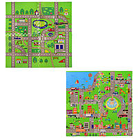 Коврик пазл EVA1656 (10шт) дорога, 2 вида, 4 детали, р-р упаковки - 61*61*4 см, р-р игрушки 120*120*1 см