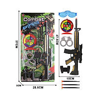 Оружие арт. 620-32 (96шт/2) автома, наручники, мишень, 3 снаряда на присоске, планш. 57*3*28,5см от style &