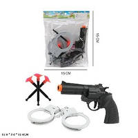 Набор полицейский арт. 34P30A (576шт)Пистолет,наручники, снаряды на присосках, пакет 15*15см от style & step