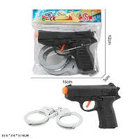Набор полицейский арт. 34P37A (384шт)Пистолет,наручники, снаряды на присосках, пакет 15*12см от style & step