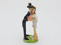 Статуетка молодих весільна декоративна Фігурка на весільний торт наречений і наречена H 17 cm IKA SHOP