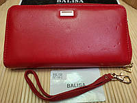 Кожаный кошелек женский из кожи на замке BALISA - небольшой дефект-примятости (видны на фото)
