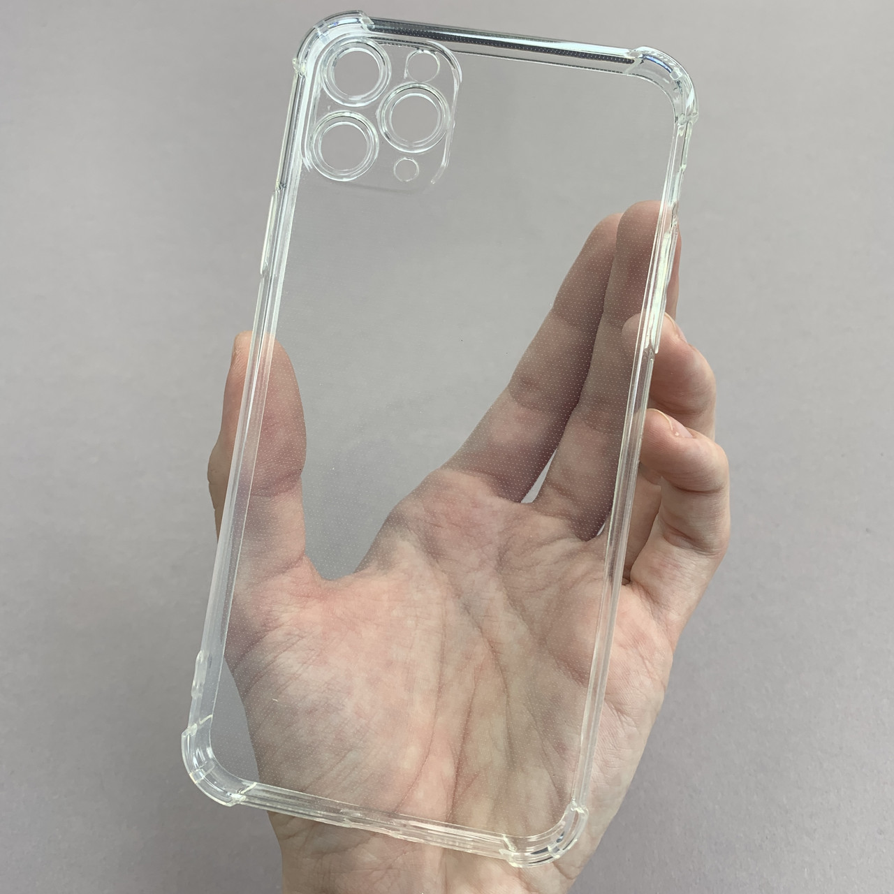 Чохол для iPhone 11 Pro Max силіконовий з бронь кутами чохол на телефон айфон 11 про макс прозорий TTP