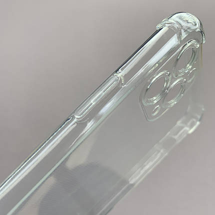 Чохол для iPhone 11 Pro Max силіконовий з бронь кутами чохол на телефон айфон 11 про макс прозорий TTP, фото 2