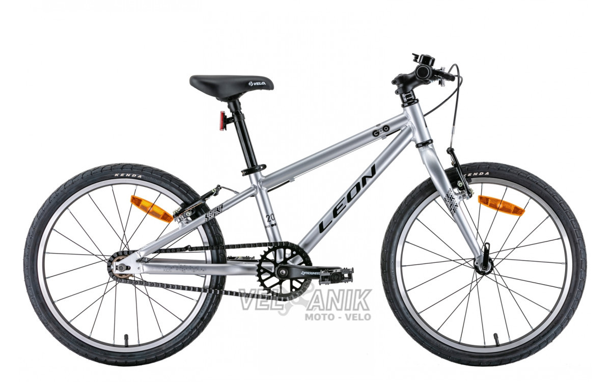 Велосипед 20" LEON GO Vbr (рама 10") сірий з чорним