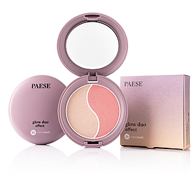 Контурна палетка 2в1: Рум'яна і Хайлайтер Glow Duo Nanorevit Paese 4,5g (100) highlighter-blush